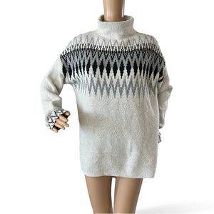 Christian Siriano NY Fair Isle Turtleneck Sweater
